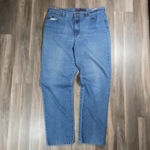 Gloria Vanderbilt Amanda Jeans Womens 14 Blue Medium Wash High Rise Straight Leg
